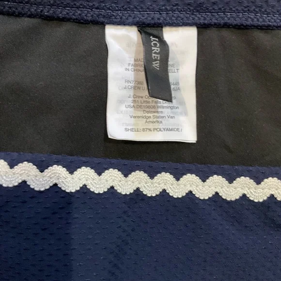 J. Crew Navy and White Bikini Set - Picture 2 of 3